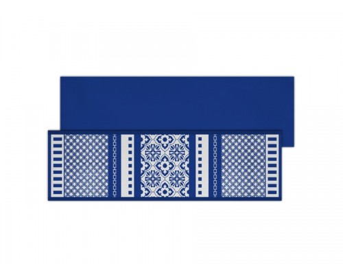 BACI MILANO RUNNER DECORO BLU E BIANCO INFINITY CM 48 X 150